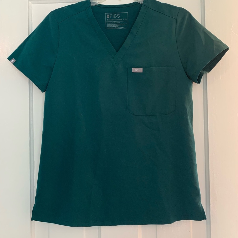 Figs Green Technical Collection Catarina Scrub Top